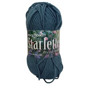 Mary Maxim Starlette Teal 100% Acrylic Yarn Worsted Weight 180 Yards